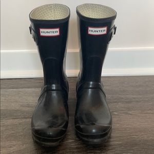 Hunter Original Short Gloss Rainboots - Black